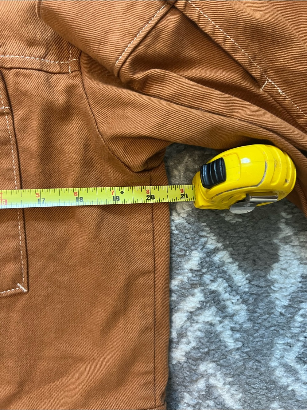 Old Navy Rust Brown Cropped Button-Front Jean Jacket size M (A236) - Picture 9 of 10
